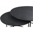 Riverside Furniture Declan Aluminum Round Nesting Coffee Table in Charcoal