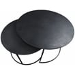 Riverside Furniture Declan Aluminum Round Nesting Coffee Table in Charcoal