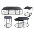Riverside Furniture Declan Aluminum Round Nesting Coffee Table in Charcoal