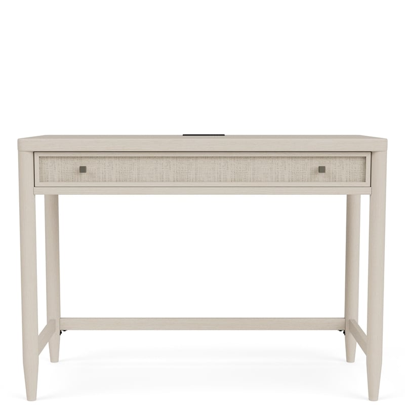 Riverside Furniture Maren Writing Desk in Sand Wood White