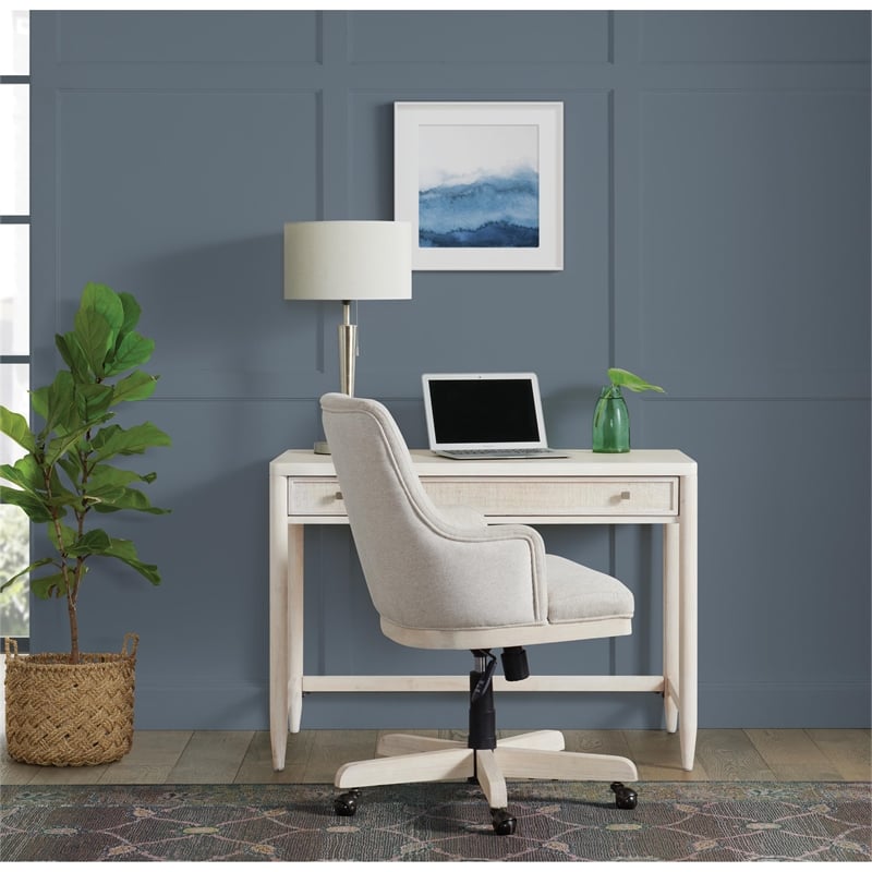 Riverside Furniture Maren Writing Desk in Sand Wood White