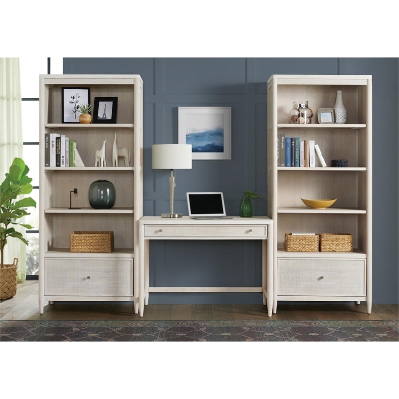 Riverside Furniture Maren Writing Desk in Sand Wood White