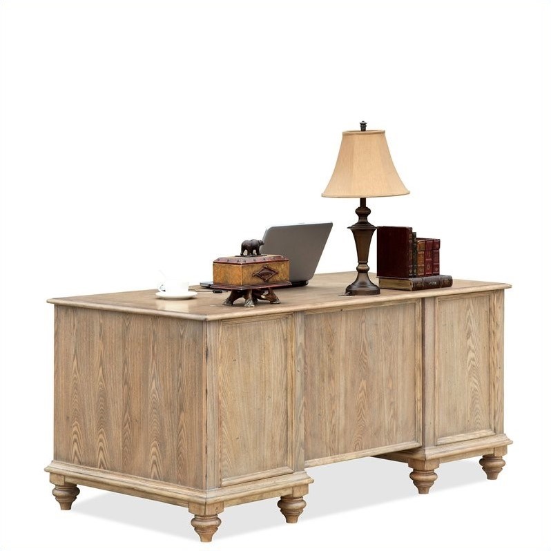 Riverside Furniture Coventry Executive Desk In Weathered Driftwood Riverside Furniture Coventry Executive Desk In Weathered Driftwood
