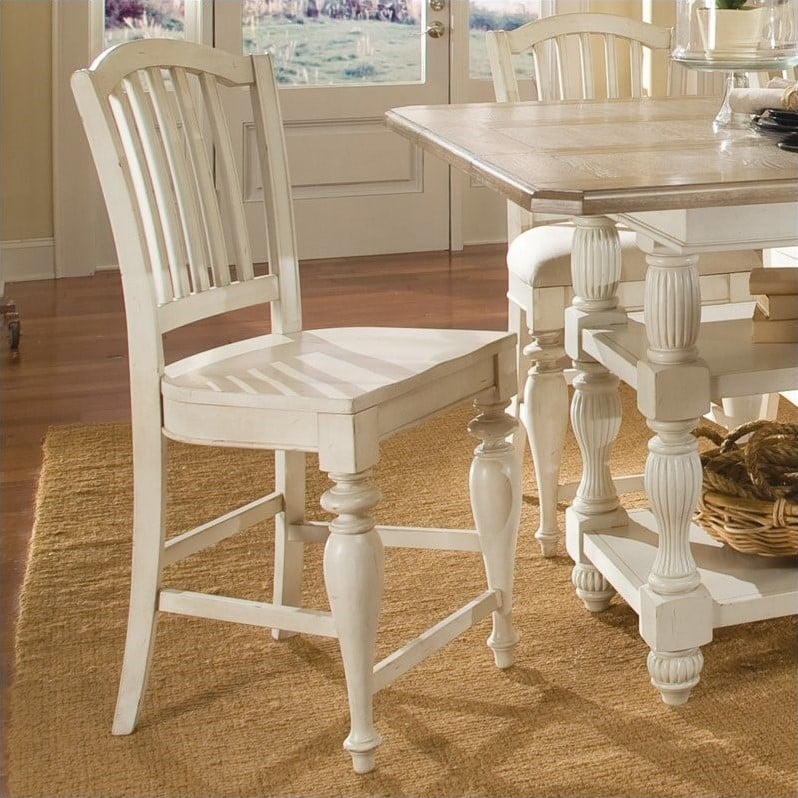 Riverside Furniture MiXnmatch 22.75" Stool in Dover White 36455