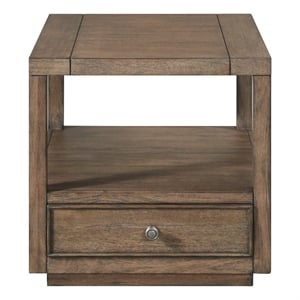 Riverside Furniture Denali  Wood End Table  in Toasted Acacia Brown