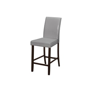Dining Chair Set Of 2 Upholstered Kitchen Dining Room Pu Leather Look Grey