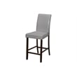 Dining Chair Set Of 2 Upholstered Kitchen Dining Room Pu Leather Look Grey