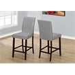 Dining Chair Set Of 2 Upholstered Kitchen Dining Room Pu Leather Look Grey