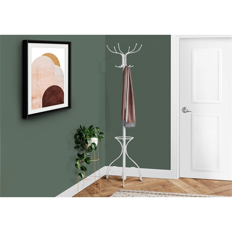 Coat Rack Hall Tree 12 Hooks Entryway 70