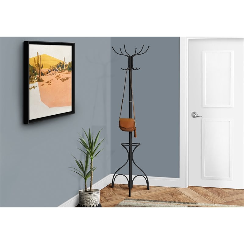 Coat Rack Hall Tree 12 Hooks Entryway 70