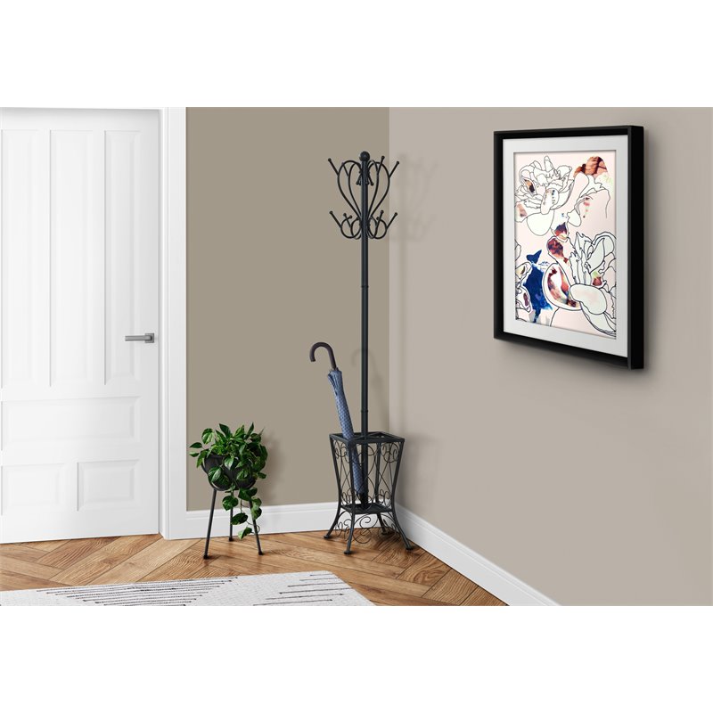Coat Rack Hall Tree 8 Hooks Entryway 71