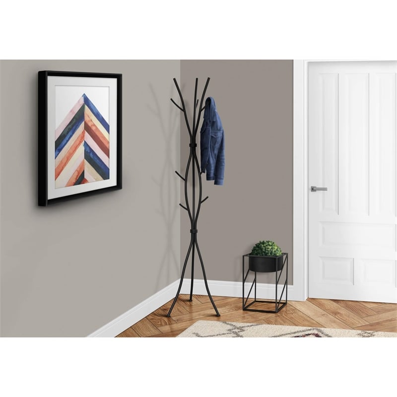 Coat Rack Hall Tree 11 Hooks Entryway 74