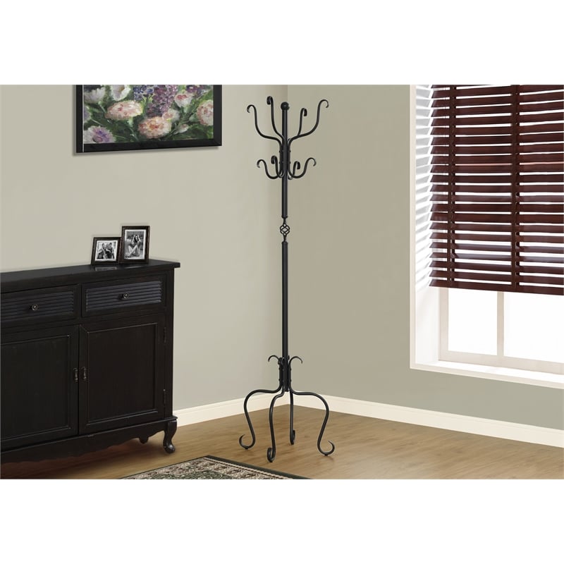 Coat Rack Hall Tree 8 Hooks Entryway 74