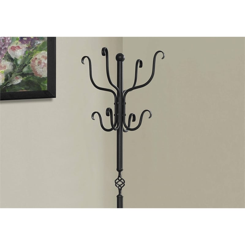 Coat Rack Hall Tree 8 Hooks Entryway 74