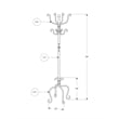 Coat Rack Hall Tree 8 Hooks Entryway 74