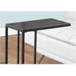 Accent Table C-shaped End Side Snack Living Room Bedroom Metal Black