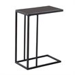 Accent Table C-shaped End Side Snack Living Room Bedroom Metal Black