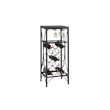 Home Bar Wine Rack Metal Black Black Transitional