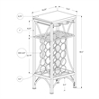 Home Bar Wine Rack Metal Black Black Transitional