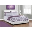Bed Queen Size Platform Bedroom Frame Upholstered Pu Leather Look White