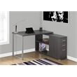 Computer Desk Home Office Corner L Shape Work Laptop Metal Grey