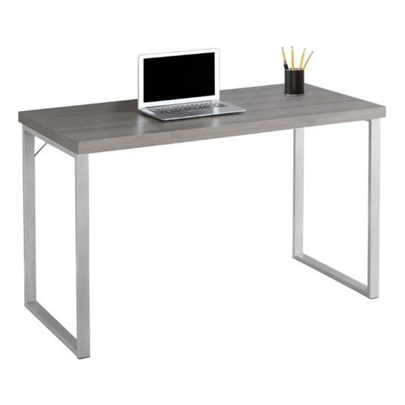 48 Metal Computer Desk In Dark Taupe