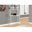 Computer Desk Home Office Laptop Leaning Storage Shelves Work Metal White