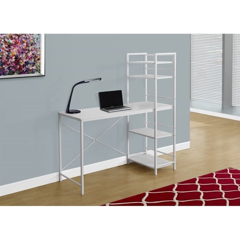 Computer Desk Home Office Laptop Storage Shelves 48