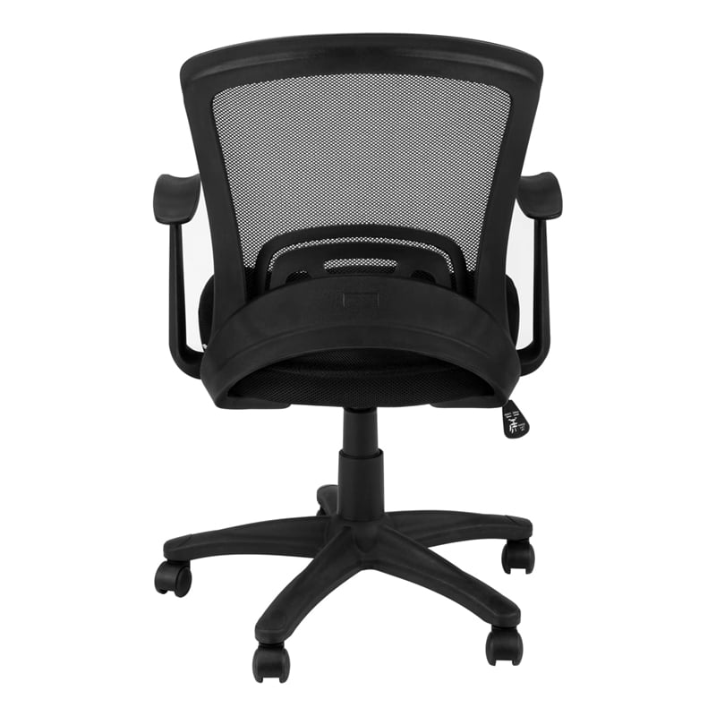 Office Chair Swivel Ergonomic Armrests Computer Desk Work Metal Black