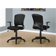Office Chair Swivel Ergonomic Armrests Computer Desk Work Metal Black