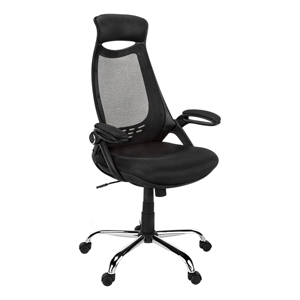 Office Chair Swivel Ergonomic Armrests Computer Desk Work Metal Black Fabric