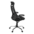 Office Chair Swivel Ergonomic Armrests Computer Desk Work Metal Black Fabric