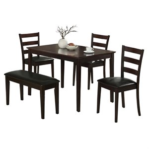 monarch 5 piece dining set in cappuccino