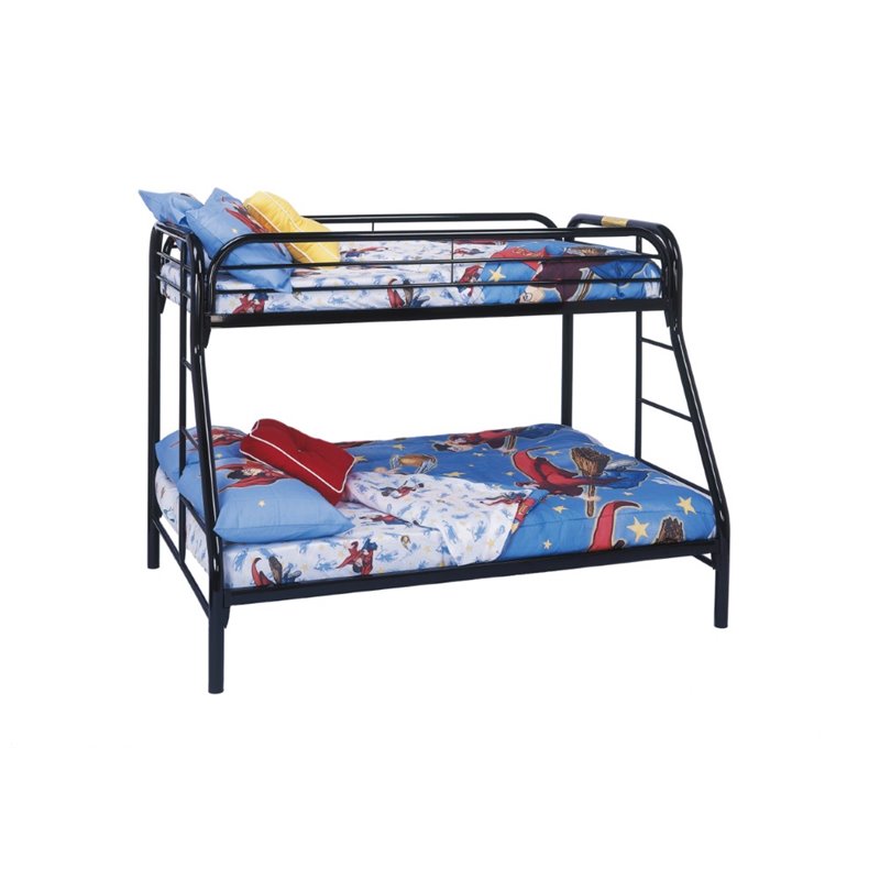 black metal bunk bed twin over full