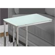 Monarch Frosted Glass Top Side Table in Chrome
