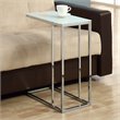 Monarch Frosted Glass Top Side Table in Chrome