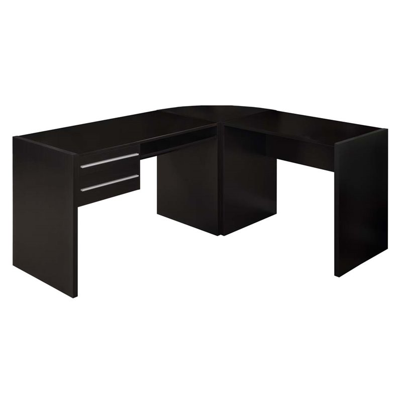 Coaster Yvette Collection Cappuccino L Shaped Reversible Desk Cappuccino L Shaped Desk Coaster Yvette Collection