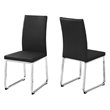 Dining Chair Set Of 2 Side Upholstered Kitchen Pu Leather Look Black