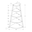Bookshelf Etagere Corner 4 Tier 60