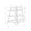 Bookshelf Bookcase Etagere 3 Tier 48