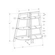 Bookshelf Bookcase Etagere 3 Tier 48