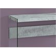Accent Table Console Entryway Narrow Sofa Bedroom Tempered Glass Grey