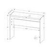 Accent Table Console Entryway Narrow Sofa Bedroom Tempered Glass Grey