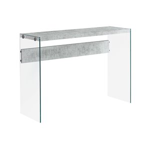 monarch console table in gray cement