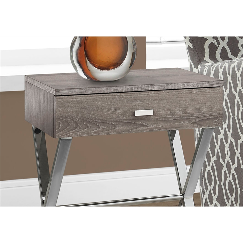 Accent Table Side End Nightstand Lamp Living Room Bedroom Metal Brown