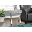 Accent Table Side End Nightstand Lamp Living Room Bedroom Metal Grey