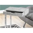 Accent Table C-shaped End Side Snack Living Room Bedroom Metal Grey