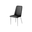 Monarch Faux Leather Upholstered Dining Chair in Black (Set Of 2)