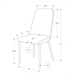 Monarch Faux Leather Upholstered Dining Chair in Black (Set Of 2)