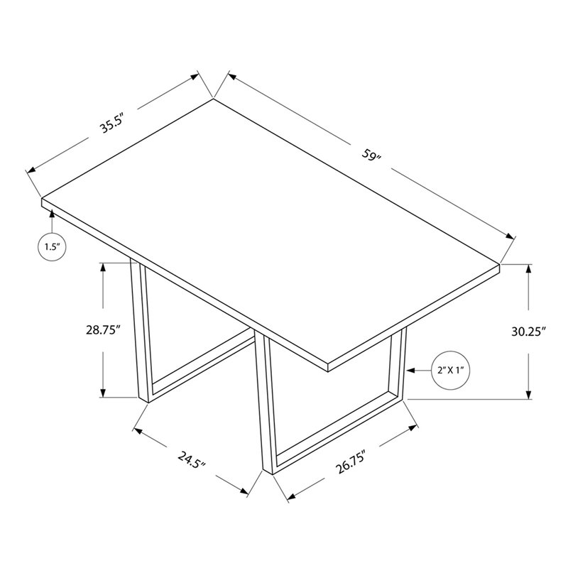 Monarch Dining Table 60